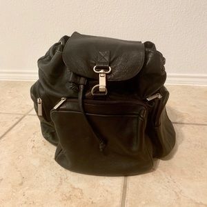 Leather backpack